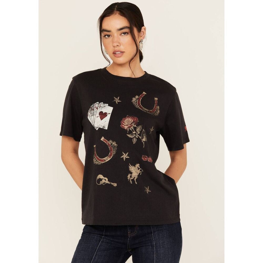 Idyllwind Miranda Lambert Black Western Icon Printed Short Sleeve Graphic Tee La